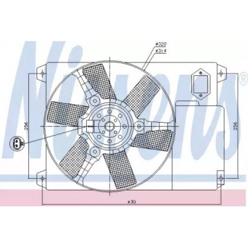 Вентилятор охолодження двигуна AS07322149 на PEUGEOT BOXER 1994-2001