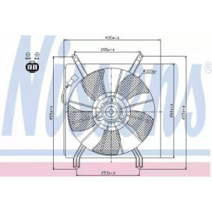 Вентилятор охолодження двигуна AS07310044 на HONDA CRV 2002-2006