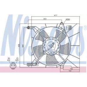 Вентилятор охлаждения двигателя AS00060236 на CHEVROLET AVEO SDN/HB (T200) 2002-2008