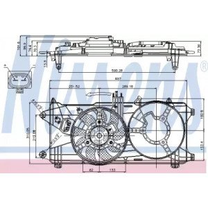 Вентилятор охолодження двигуна AS07328953 на FIAT DOBLO 2000-2004