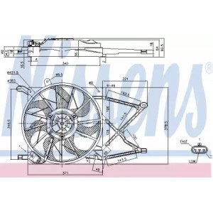 Вентилятор охолодження двигуна AS07330869 на OPEL ASTRA G 1998-2009