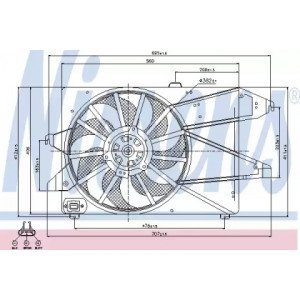 Вентилятор охолодження двигуна AS00054502 на FORD MONDEO 2004-2007