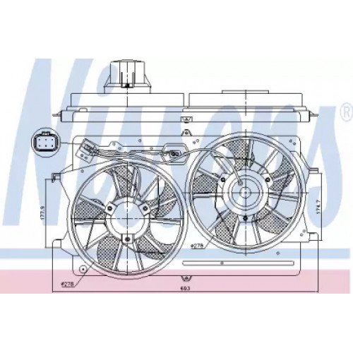 Вентилятор охолодження двигуна AS00060189 на FORD FOCUS 1998-2004
