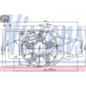 Вентилятор охлаждения двигателя AS07323747 на FORD FOCUS 1998-2004