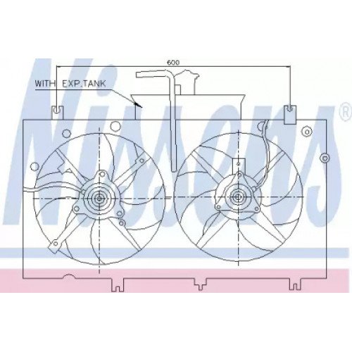 Вентилятор охлаждения двигателя AS00059926 на MAZDA 6 (GG/GY) 2002-2008