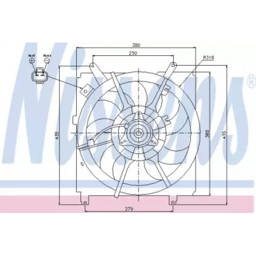 Вентилятор охлаждения двигателя AS07298548 на TOYOTA RAV4 2001-2006
