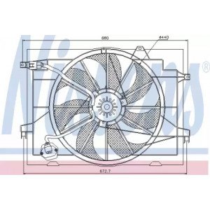 Вентилятор охлаждения двигателя AS00054311 на KIA SPORTAGE (JE) 2004-2008