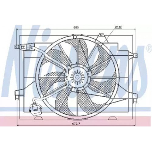 Вентилятор охлаждения двигателя AS00054311 на KIA SPORTAGE (JE) 2004-2008