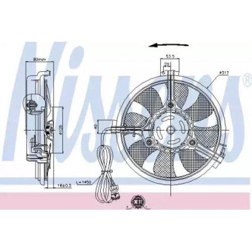 Вентилятор кондиционера  AS00053706 на VOLKSWAGEN SHARAN 2001-2010