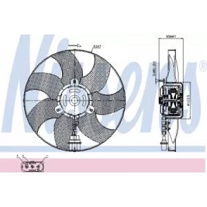 Вентилятор охлаждения двигателя AS00053667 на SKODA ROOMSTER 2007-2010