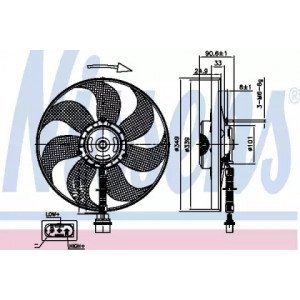 Вентилятор охлаждения двигателя AS00053762 на VOLKSWAGEN GOLF IV 1997-2003