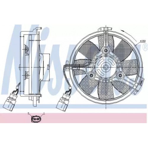 Вентилятор охлаждения двигателя AS00054838 на AUDI A6 (C5) 1997-2000