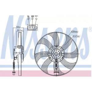 Вентилятор охлаждения двигателя AS00053685 на SKODA ROOMSTER 2007-2010