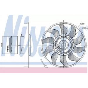 Вентилятор охлаждения двигателя AS07317437 на VOLKSWAGEN T4 1990-2003