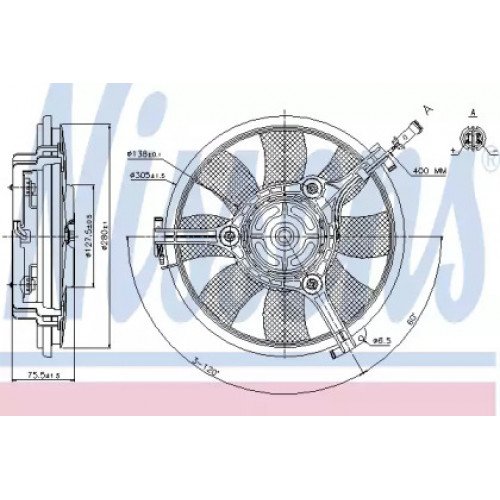 Вентилятор охлаждения двигателя AS00054839 на AUDI A8 (D2) 1994-1998
