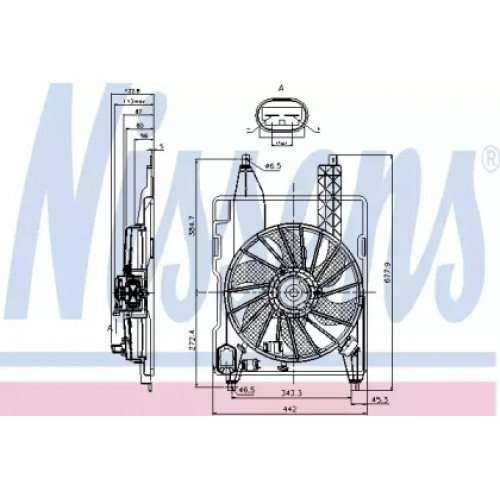 Вентилятор охолодження двигуна AS07297468 на RENAULT MEGANE (II) 2003-2008
