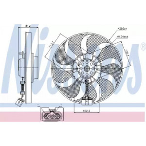 Вентилятор охлаждения двигателя AS00053763 на SKODA OCTAVIA (1U2/1U5) 2000-2010