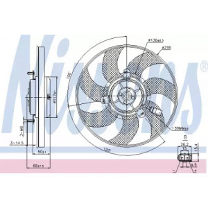 Вентилятор охлаждения двигателя AS00053617 на SKODA SUPERB (3T) 2009-2013