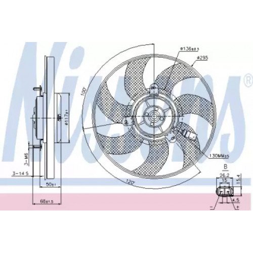 Вентилятор охлаждения двигателя AS00053617 на AUDI A3 / S3 2003-2012