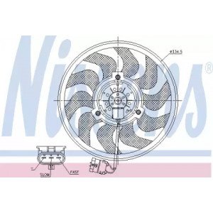 Вентилятор охлаждения двигателя AS07298865 на OPEL ASTRA H 2003-2014