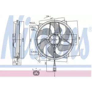 Вентилятор охлаждения двигателя AS00054023 на PEUGEOT 307 2005-2007