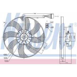 Вентилятор охлаждения двигателя AS00053688 на SKODA ROOMSTER 2007-2010