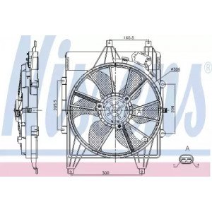 Вентилятор охолодження двигуна AS00053907 на RENAULT KANGOO 1997-2003