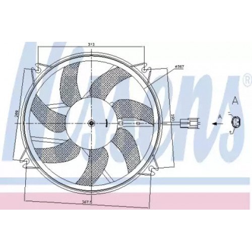 Вентилятор охолодження двигуна AS00054024 на PEUGEOT 3008 2009-2013