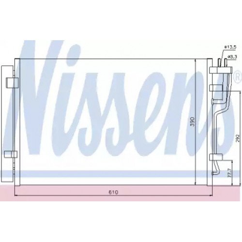 Радиатор кондиционера AS00054471 на KIA CEED 2007-2009
