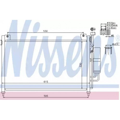 Радиатор кондиционера AS07302909 на MAZDA 2 (DE) 2007-2011