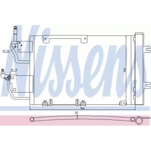 Радіатор кондиціонера AS00054262 на OPEL ASTRA H 2003-2014