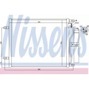 Радіатор кондиціонера AS00054143 на NISSAN NOTE 2006-2009