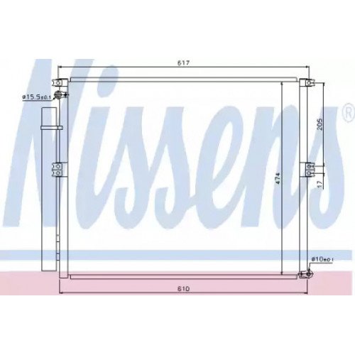 Радіатор кондиціонера AS07304146 на TOYOTA LAND CRUISER PRADO (J12) 2003-2009