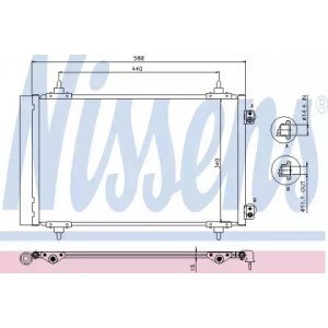 Радиатор кондиционера AS00053971 на PEUGEOT EXPERT 2007-2015