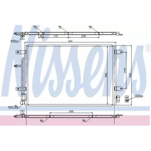 Радіатор кондиціонера AS07341136 на AUDI A4 (B7) 2005-2008