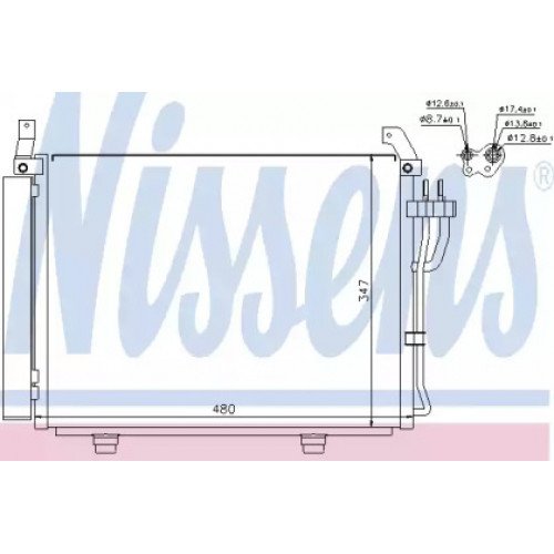 Радиатор кондиционера AS00054444 на HYUNDAI i10 2010-2014