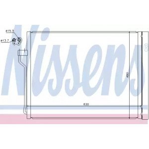 Радиатор кондиционера AS00054767 на BMW 7 (F01) 2008-2015