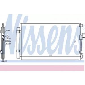 Радиатор кондиционера AS00060135 на HYUNDAI SANTA FE III 2012-2016