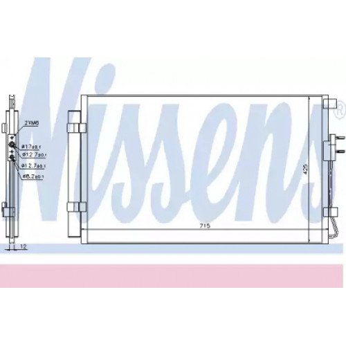 Радіатор кондиціонера AS00060135 на HYUNDAI SANTA FE III 2012-2016