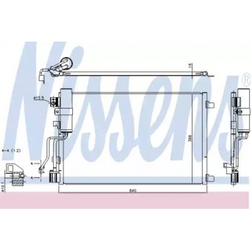 Радиатор кондиционера AS00054185 на NISSAN QASHQAI 2010-2014