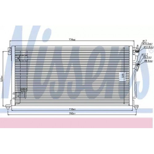 Радіатор кондиціонера AS00054102 на MITSUBISHI LANCER IX (CS) 2004-2008