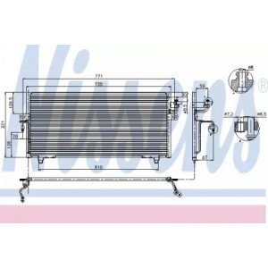 Радиатор кондиционера AS00054167 на NISSAN PRIMERA (P11/W11) 1999-2002