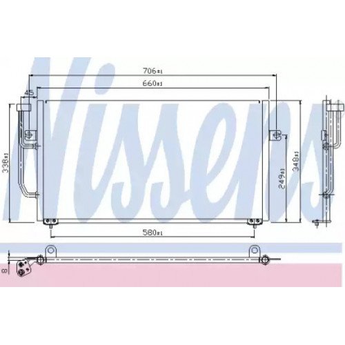 Радіатор кондиціонера AS00054082 на MITSUBISHI CARISMA 1995-2004