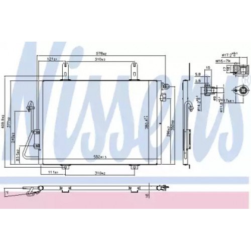 Радиатор кондиционера AS07304012 на RENAULT KANGOO 2003-2009