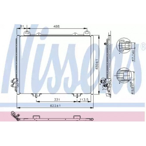 Радіатор кондиціонера AS00060030 на MERCEDES 210 (E-CLASS) 1999-2002