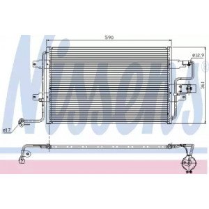 Радіатор кондиціонера AS00053723 на SEAT TOLEDO 1996-1999