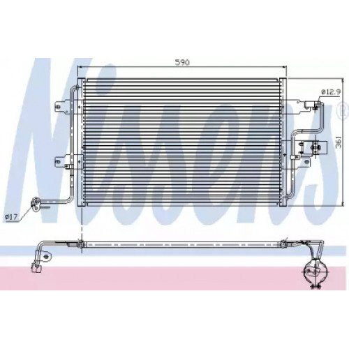 Радіатор кондиціонера AS00053723 на SEAT TOLEDO 1996-1999