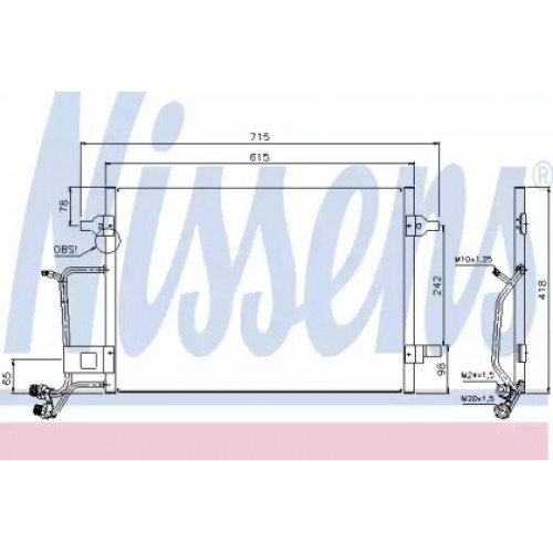 Радіатор кондиціонера AS00059757 на VOLKSWAGEN PASSAT (B5) 1997-2005