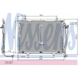 Радиатор кондиционера AS00059994 на MERCEDES 202 (C-CLASS) 1993-2000