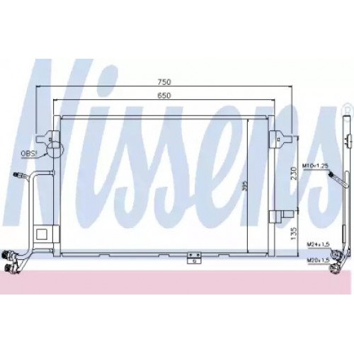 Радіатор кондиціонера AS00054845 на AUDI A6 ALLROAD (C5) 2001-2005